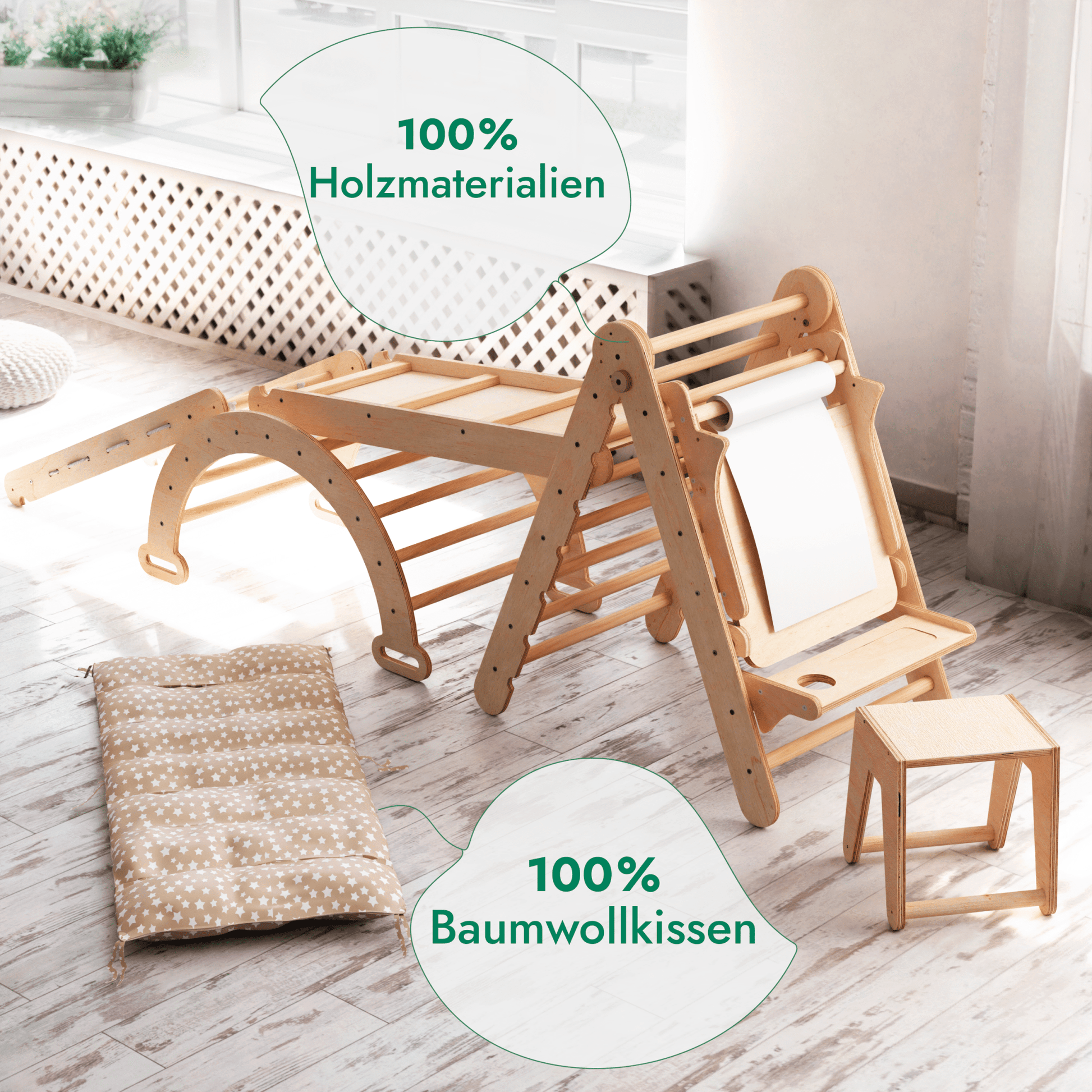 7in1 Montessori Klettergerüst – “Gebraucht – Wie neu”-4