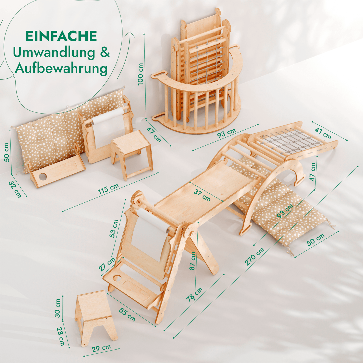7in1 Montessori Klettergerüst – “Gebraucht – Wie neu”-1
