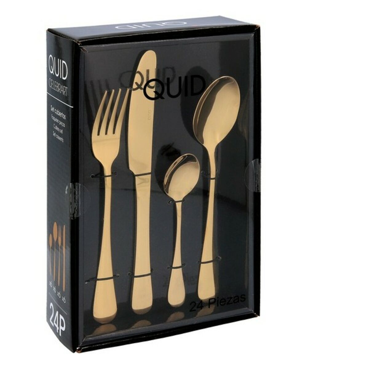 Cutlery set Quid Celebrant Metal 24 Pieces-5