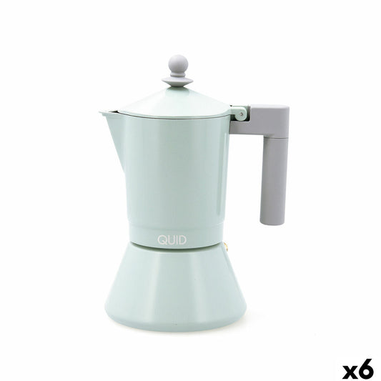 Italian Coffee Pot Quid Ozon Green Metal 6 Cups (6 Units)-0