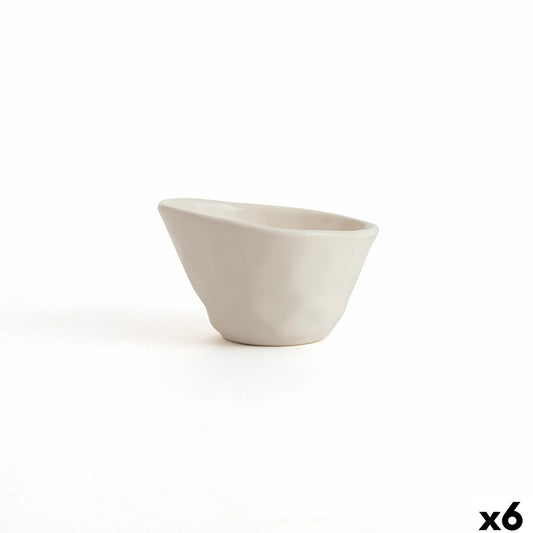 Snack Bowl Bidasoa Cosmos White Ceramic 12 cm (6 Units)-0