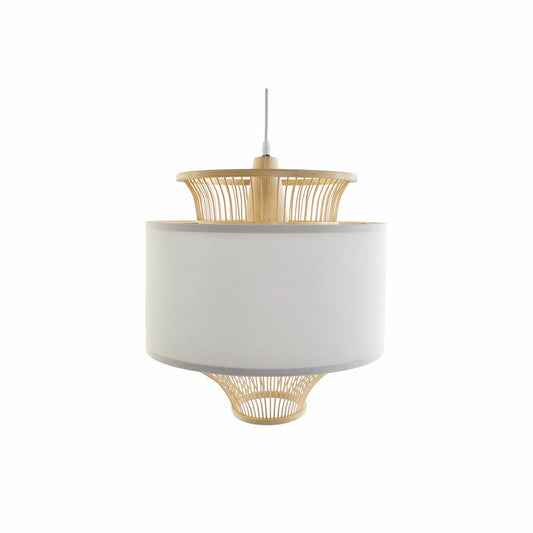 Ceiling Light DKD Home Decor White Polyester Bamboo (40 x 40 x 52 cm)-0