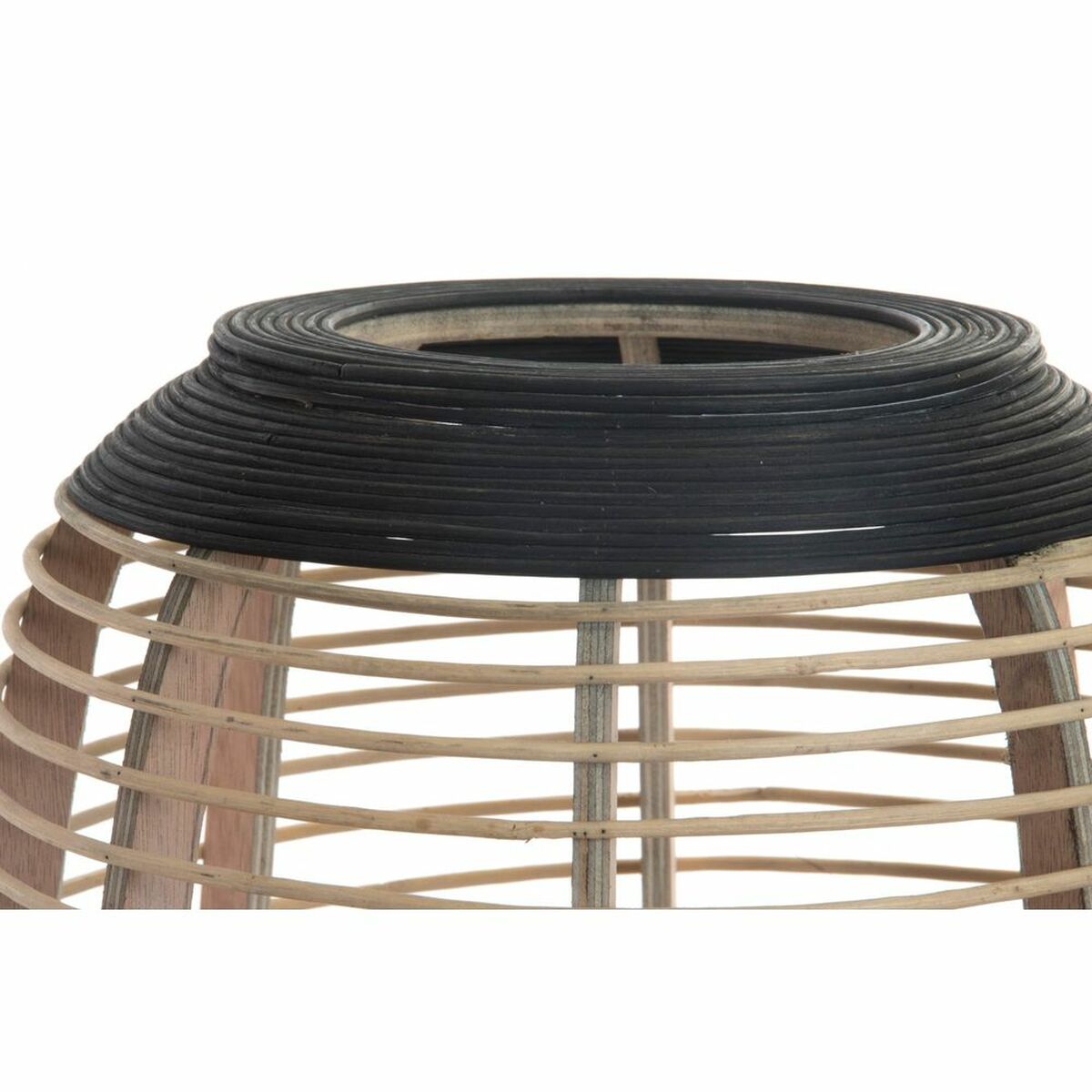 Candleholder DKD Home Decor Brown Black Natural Metal Bamboo Crystal 32 x 32 x 43 cm-1