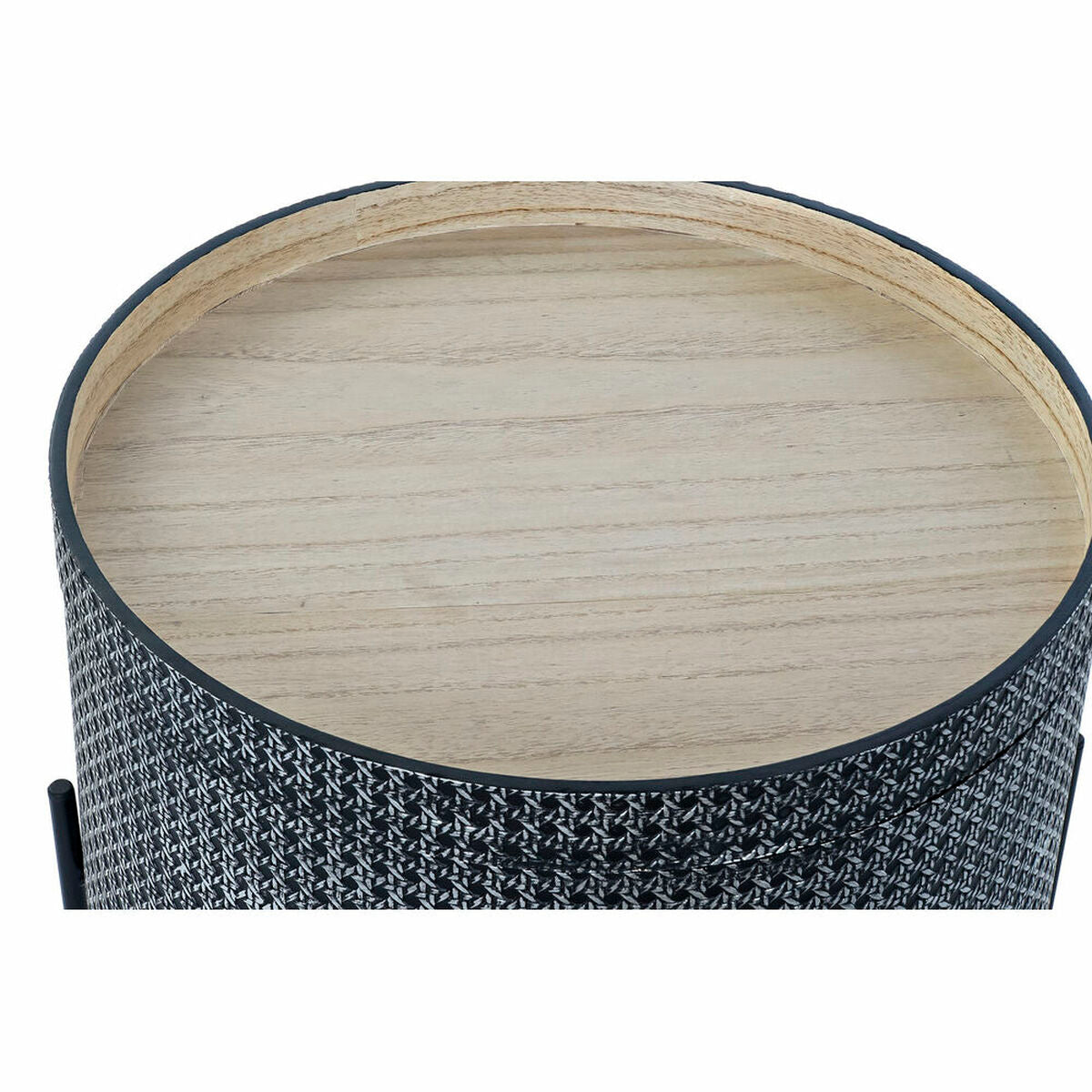 Small Side Table DKD Home Decor Black Silver 45 x 45 x 39 cm-2