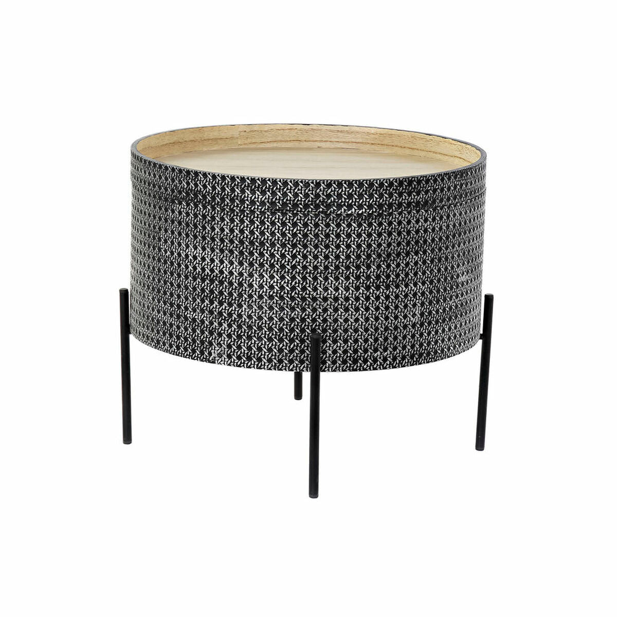 Small Side Table DKD Home Decor Black Silver 45 x 45 x 39 cm-0