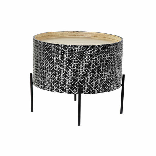 Small Side Table DKD Home Decor Black Silver 45 x 45 x 39 cm-0