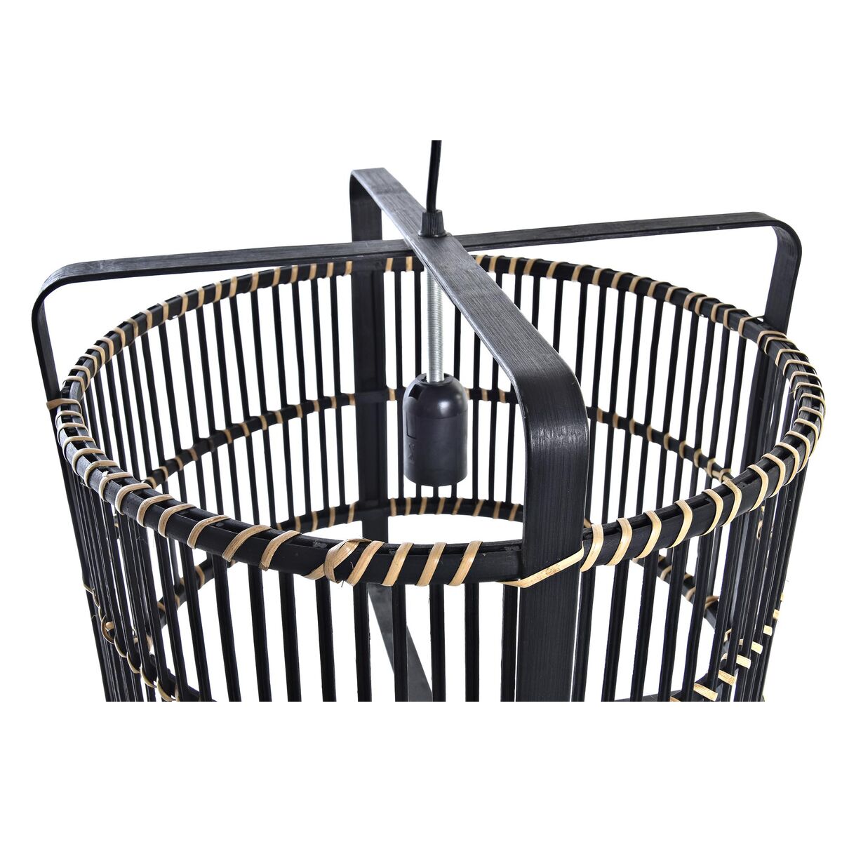 Ceiling Light DKD Home Decor Black Bamboo 50 W 40 x 40 x 35 cm-3