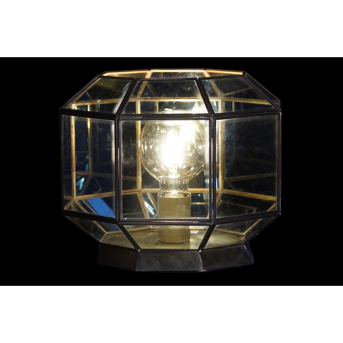 Desk lamp DKD Home Decor Crystal Blue Golden 220 V Brass 50 W Modern (29 x 29 x 25 cm)-2