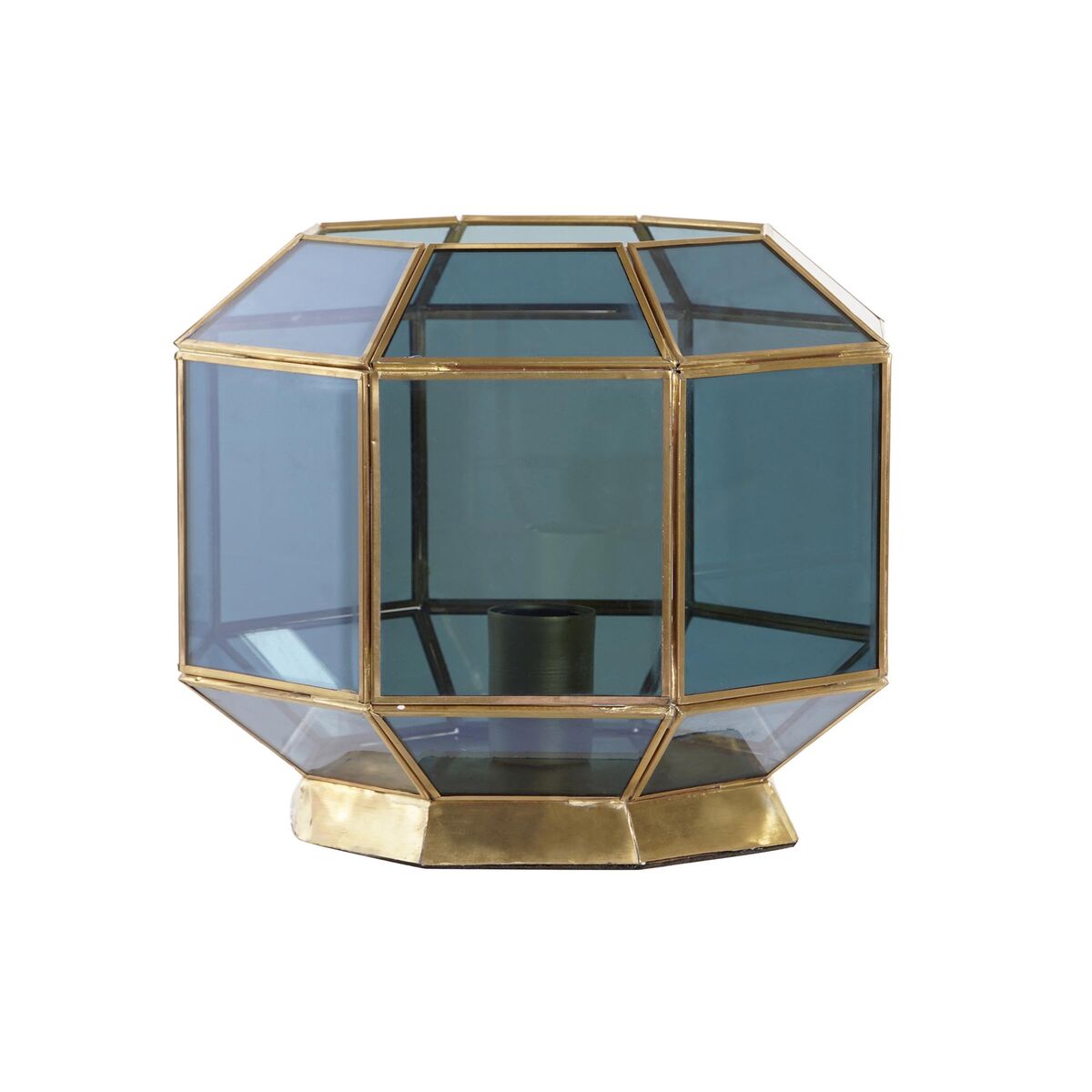 Desk lamp DKD Home Decor Crystal Blue Golden 220 V Brass 50 W Modern (29 x 29 x 25 cm)-0