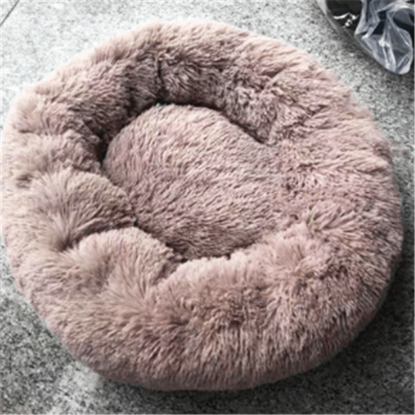 Round Plush Cat Mattress-3