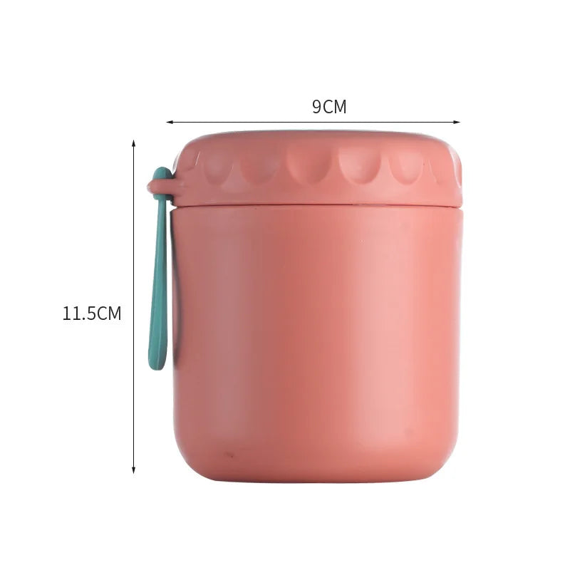 Insulated Food Thermal Jar Stainless Steel Vacuum Soup Cup Pink-3