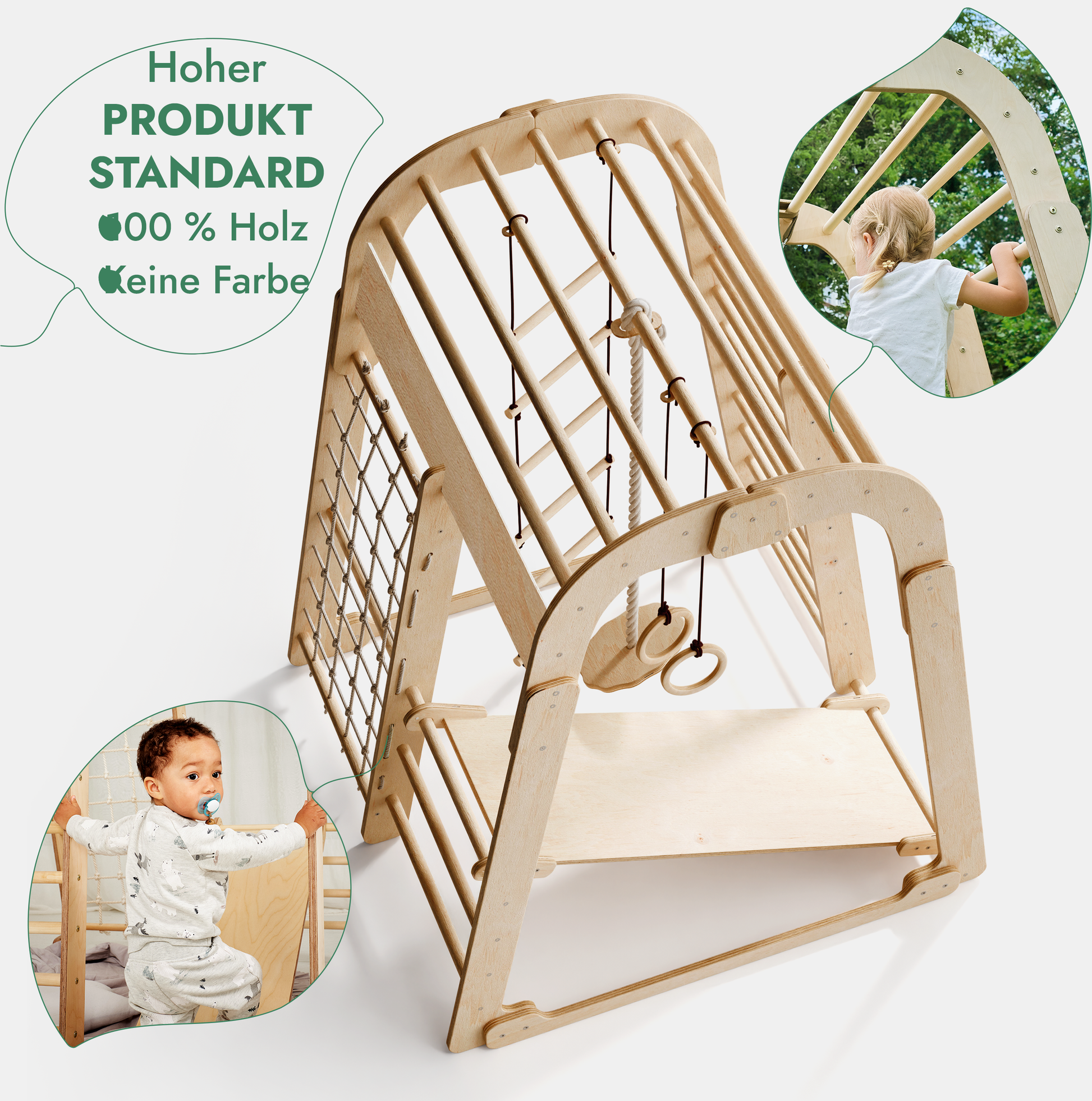 6-in-1 indoor playground for children Beige-4