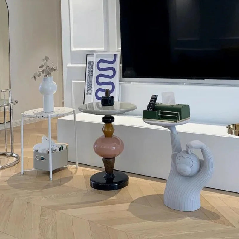 Nordic Creative Side Table - Versatile 45x69cm Wall-Mounted Design-2