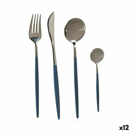 Cutlery Set Kinvara BST-CT022 Grey Silver Stainless steel (12 Units)-0