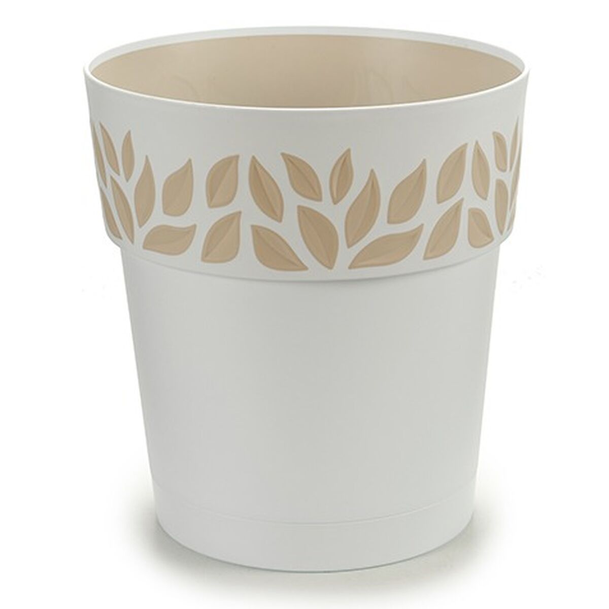 Self-watering flowerpot Cloe White  25 x 25 x 25 cm (6 Units)-2