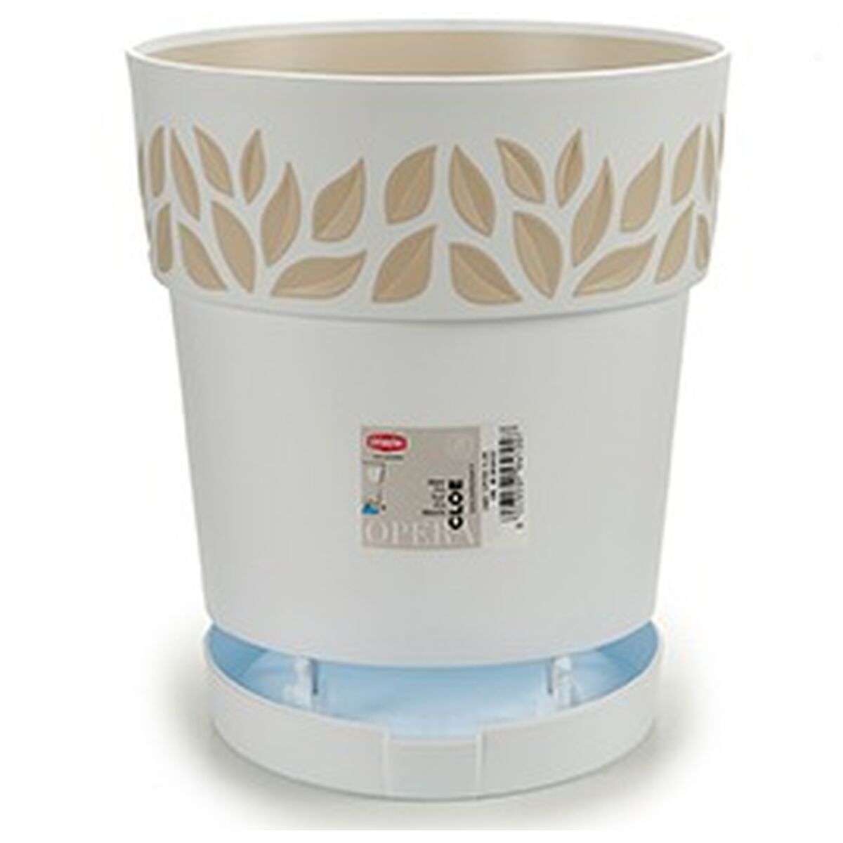 Self-watering flowerpot Cloe White  25 x 25 x 25 cm (6 Units)-1