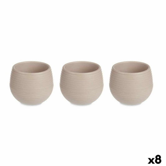 Set of pots Ibergarden Taupe  8 x 8 x 7 cm (8 Units)-0
