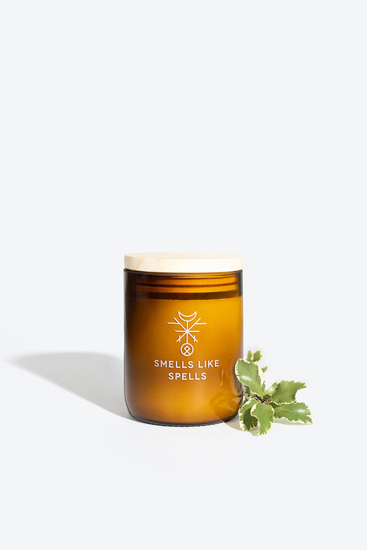 Soy wax scented candle with wooden wick EIR Smells Like Spells