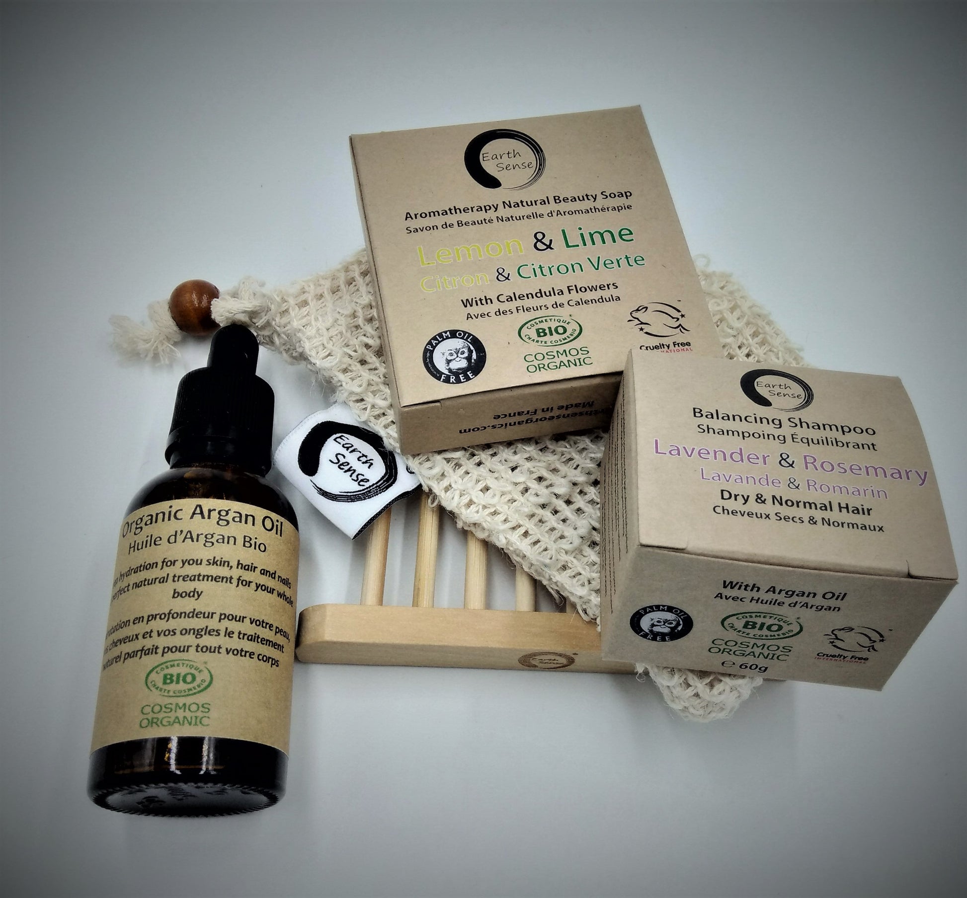 Gift Set Clean and soft TRIO - Solid Shampoo Solid Soap plus 1 x 50ml Organic Argan Oil - MADE TO ORDER-1