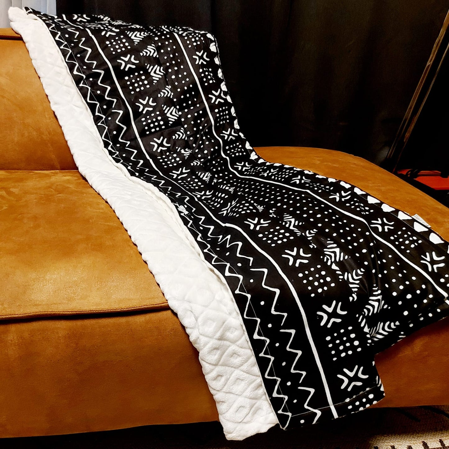 African Print | Mudcloth Print Throw Blanket | 100x150cm-5