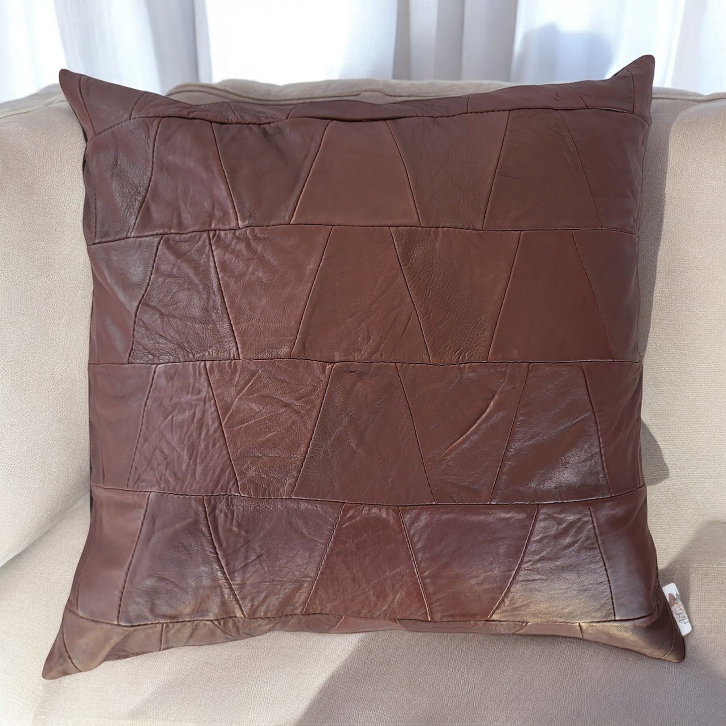 Exclusive Up-cycled Leather Pillowcases - N52-1