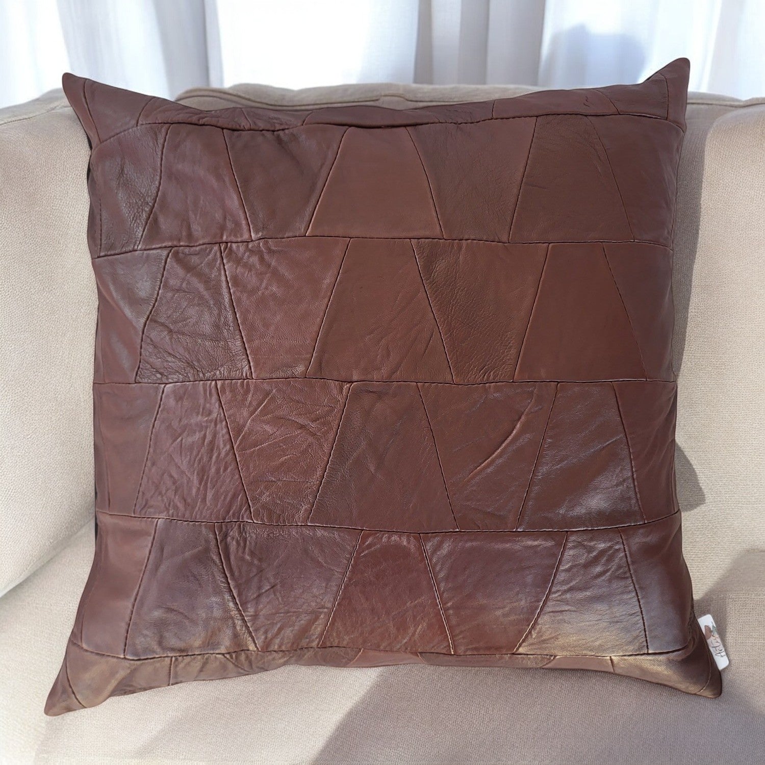 Exclusive Up-cycled Leather Pillowcases - N52-1