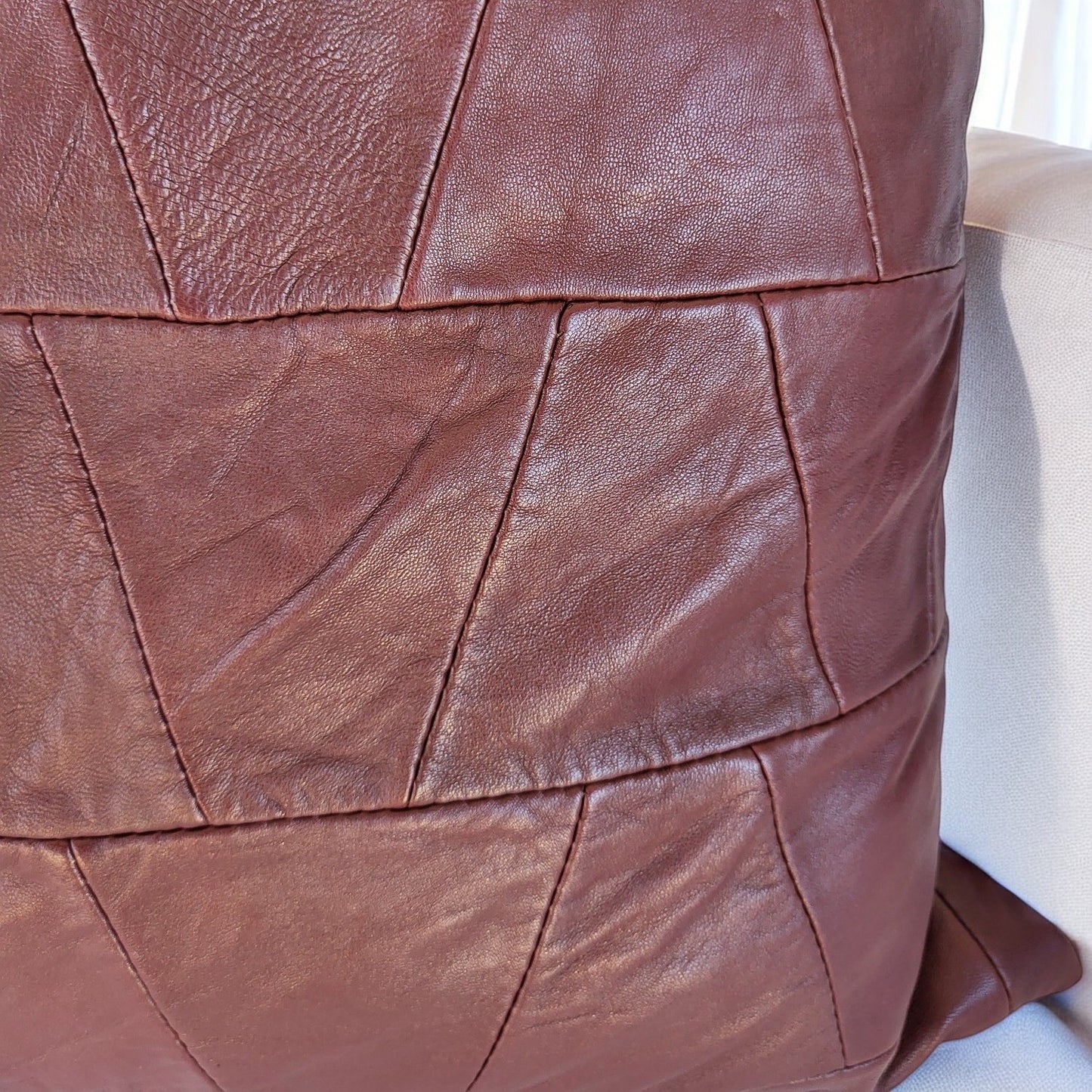 Exclusive Up-cycled Leather Pillowcases - N52-5