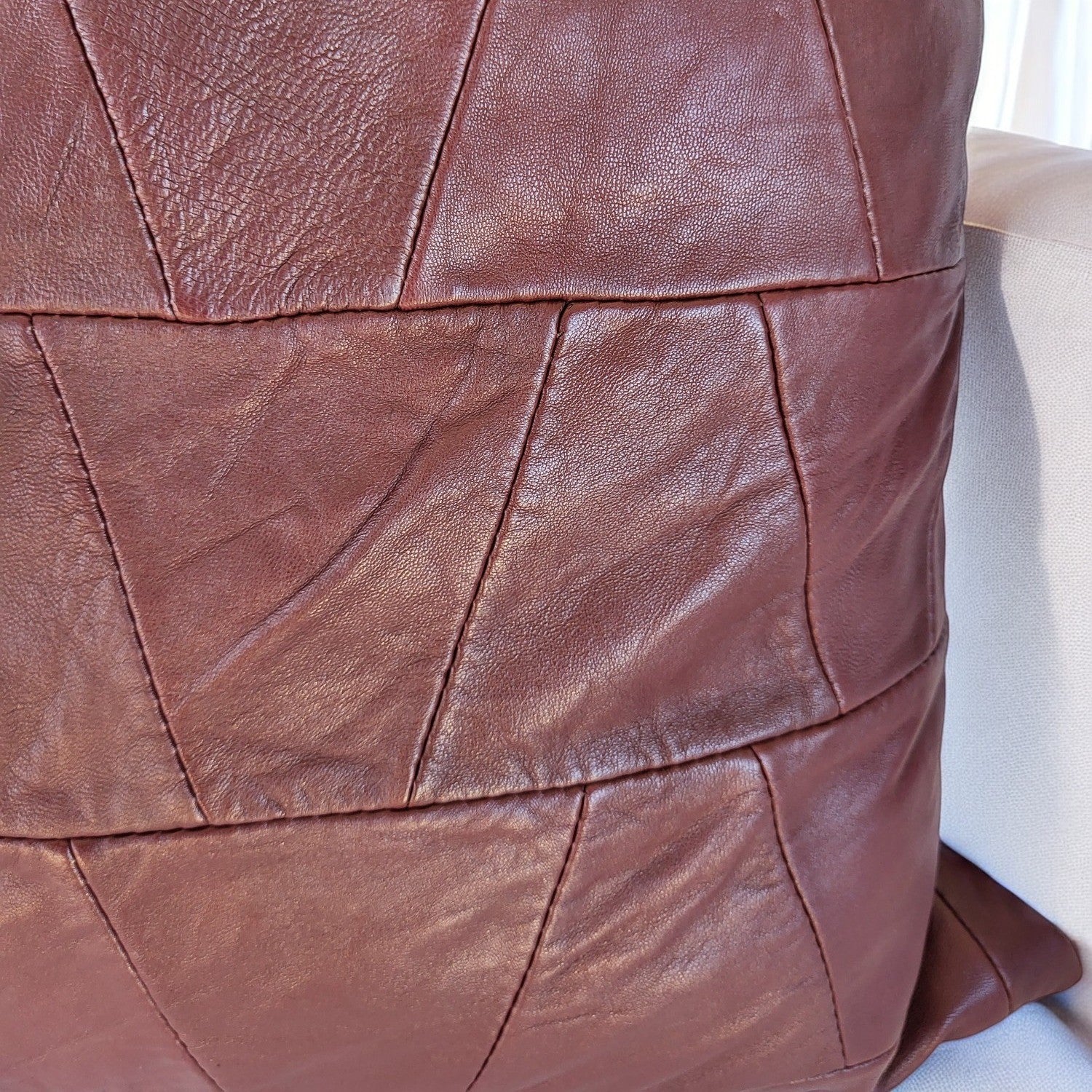 Exclusive Up-cycled Leather Pillowcases - N52-5