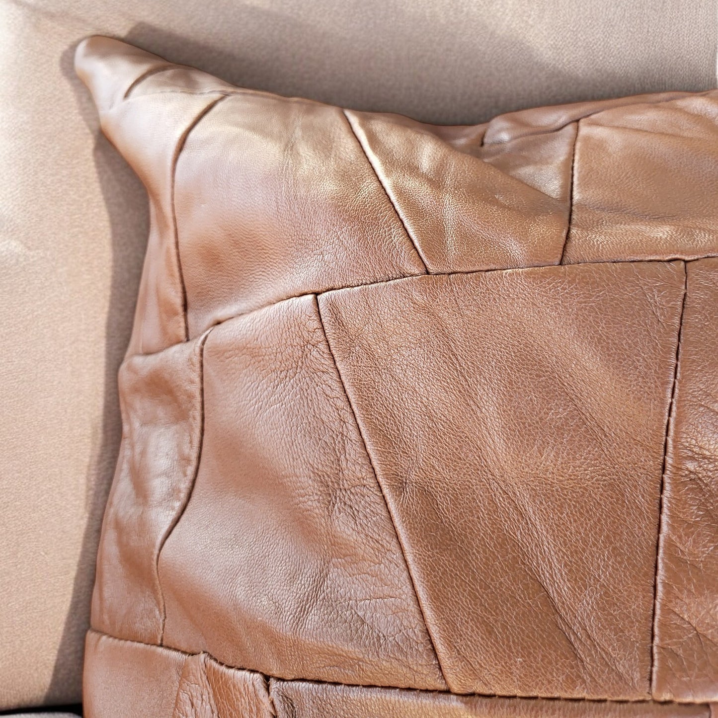Exclusive Up-cycled Leather Pillowcases - no96-2