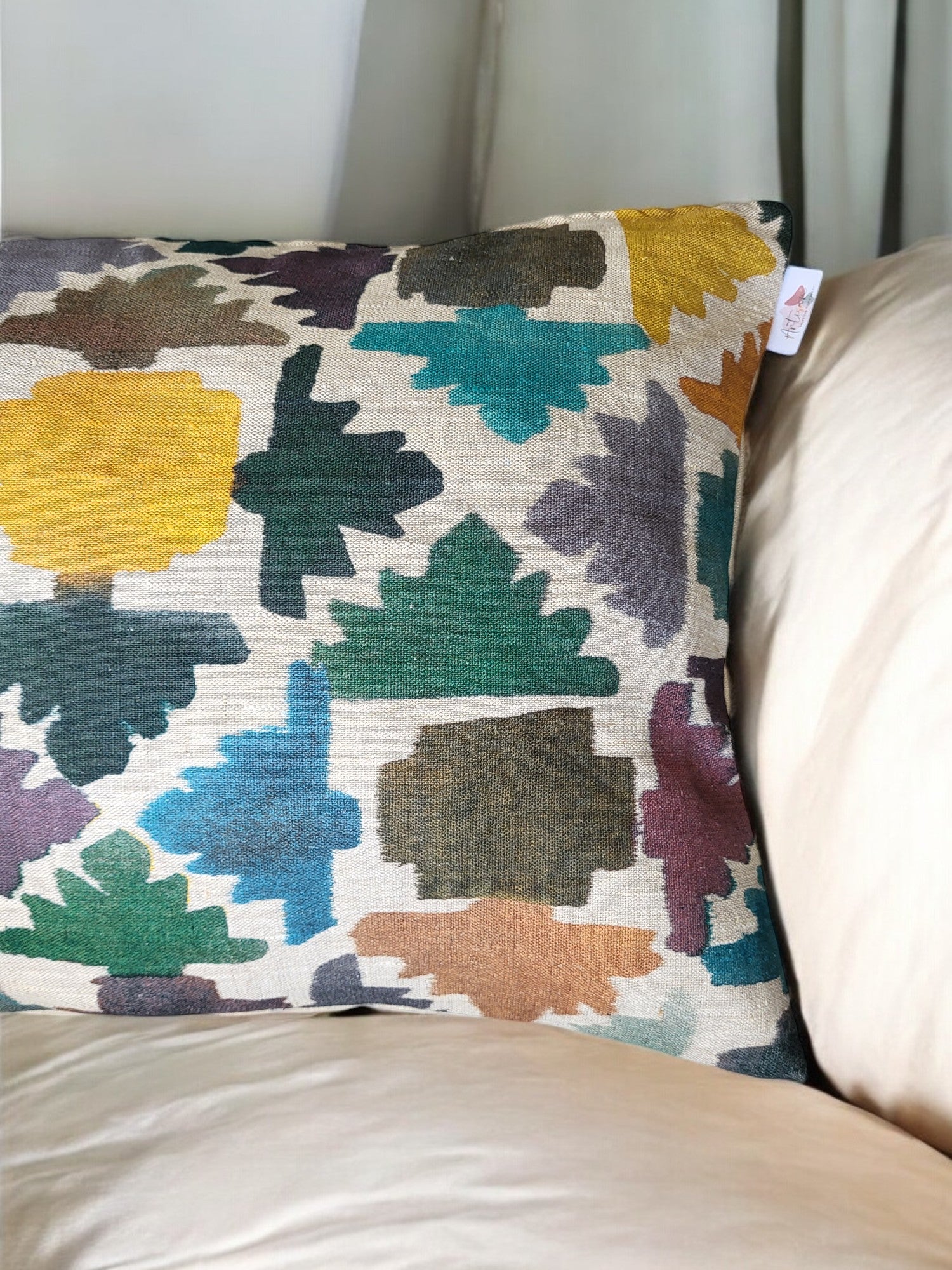 Minimal Vivid Linen cushion cover-8