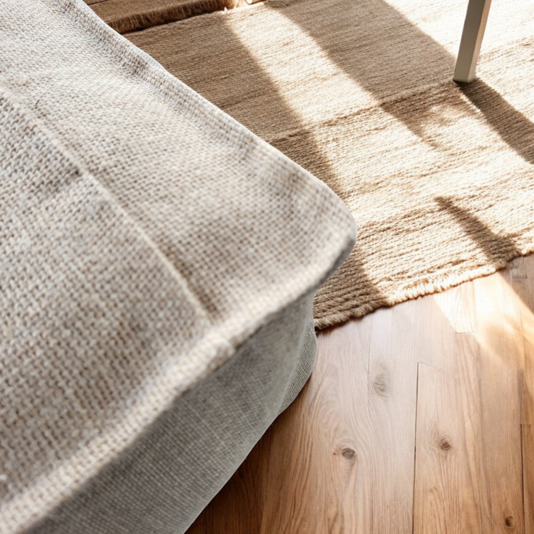 Linen cru poufs-9