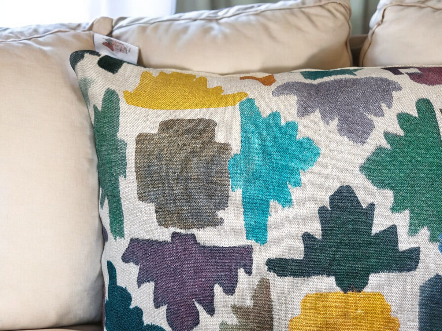 Minimal Vivid Linen cushion cover-9