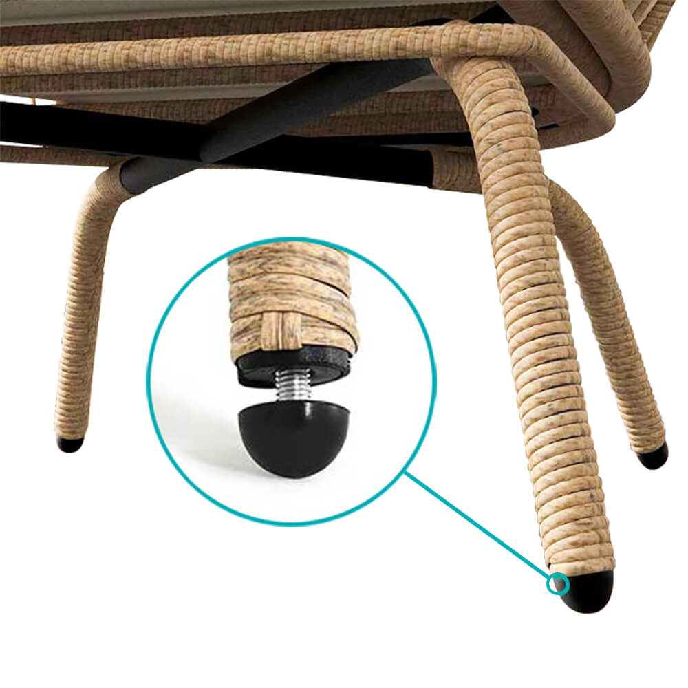 Wicker armchair with cushion-3