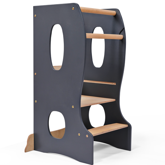 Stable Montessori learning tower Gray-0