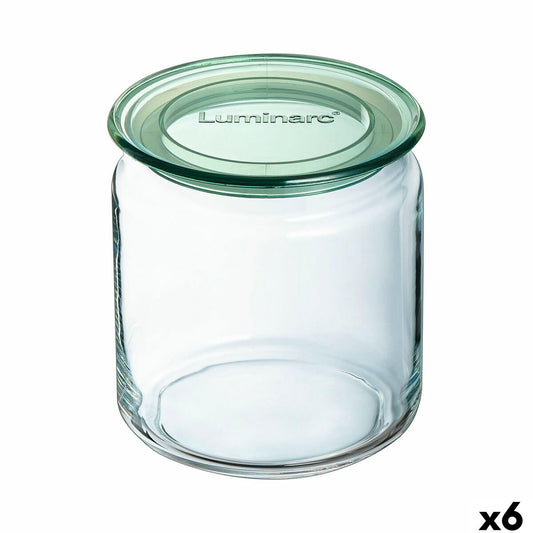 Jar Luminarc Pure Jar Green Glass 750 ml (6 Units)-0