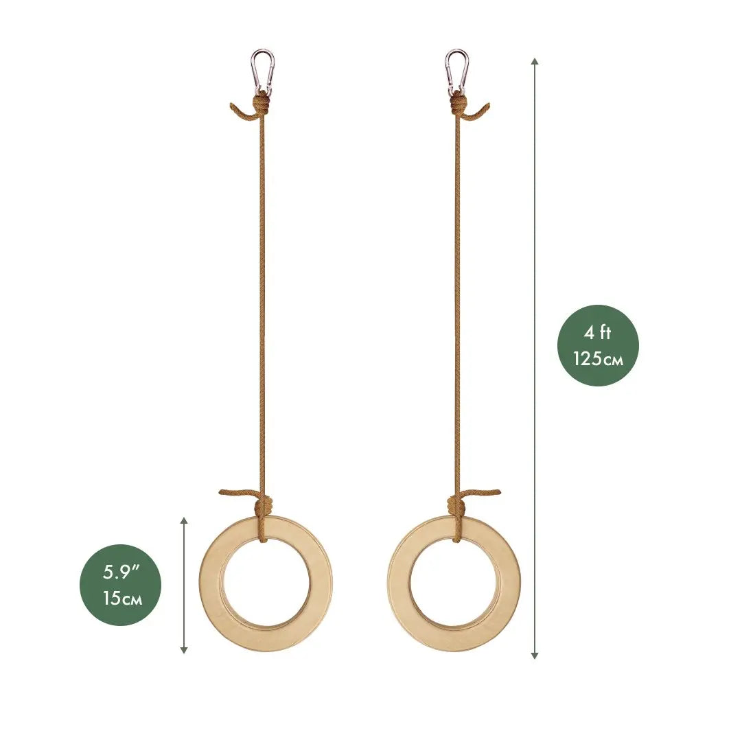 Wooden gymnastic rings for children-2